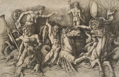 The Battle of the Sea Gods (the Left Half) by Andrea Mantegna